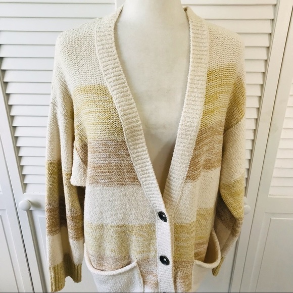 FREE PEOPLE Button Front V-Neck Knit Cardigan Size Small - Picture 4 of 9